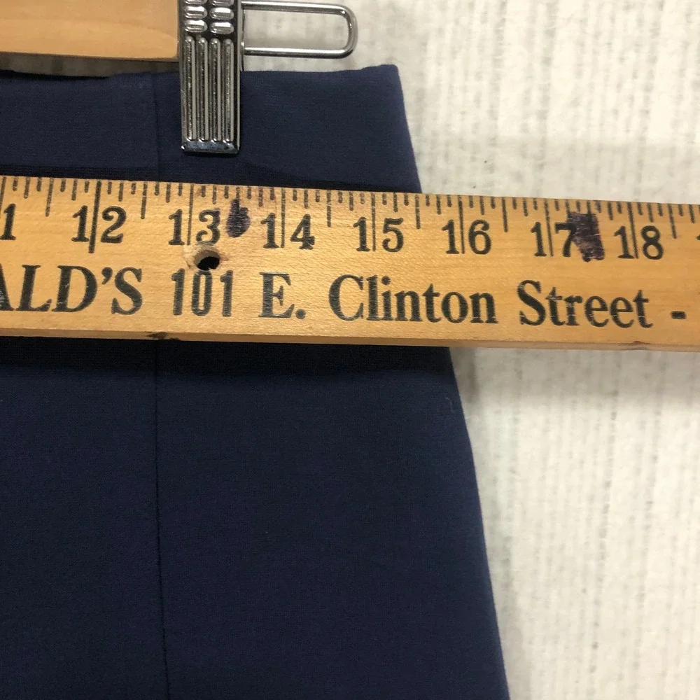 Chicos Fabulously Slimming Crop Pants Navy Blue Wide‎ Leg Pull On Size 0 Small